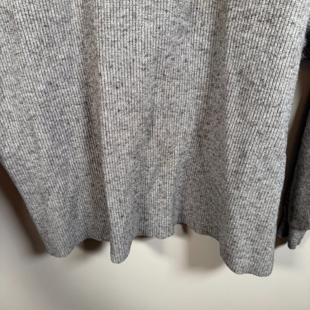 Free People Softly Structured Tunic Sweater Size Large Oversized Turtleneck Gray - Picture 7 of 9